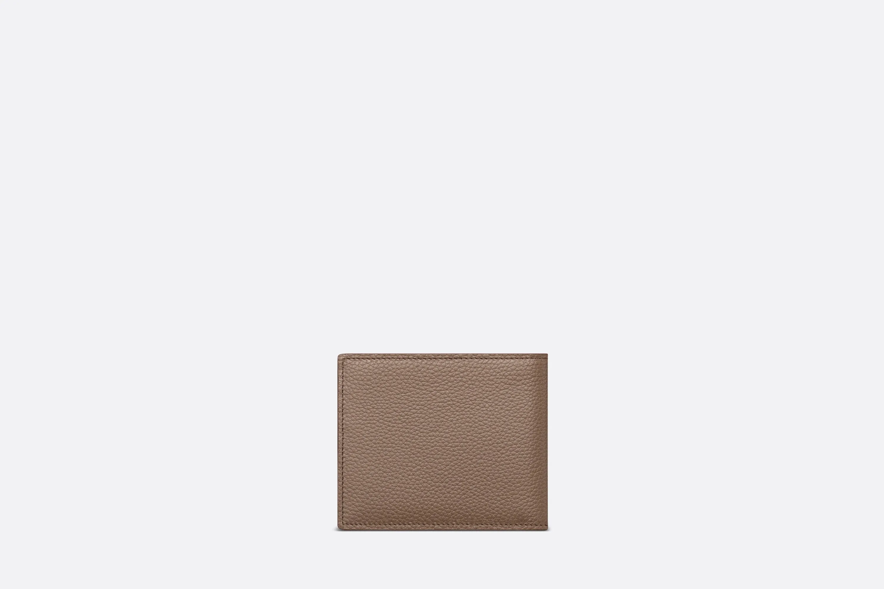 Wallet • Khaki Grained Calfskin with CD Icon Signature