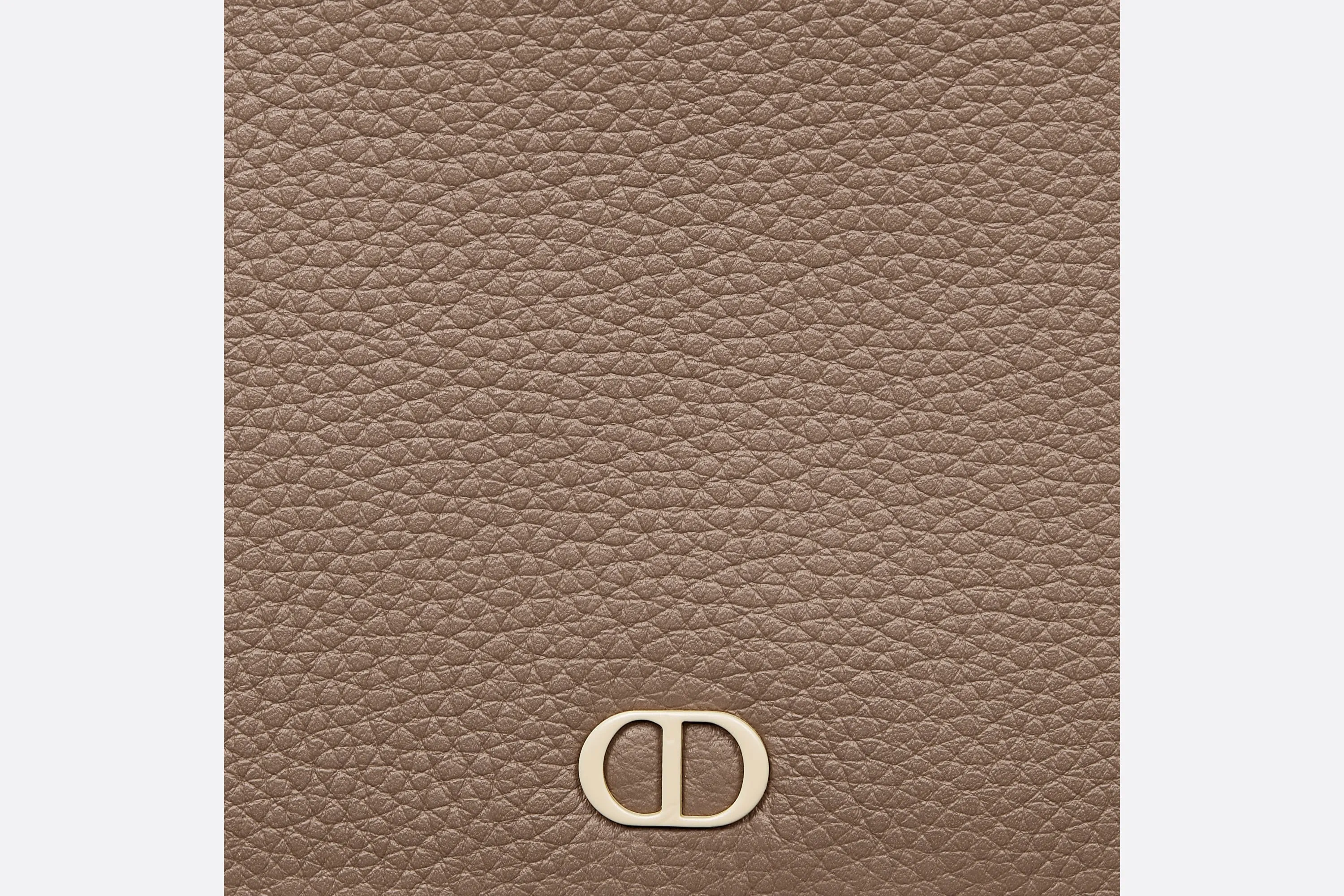 Wallet • Khaki Grained Calfskin with CD Icon Signature
