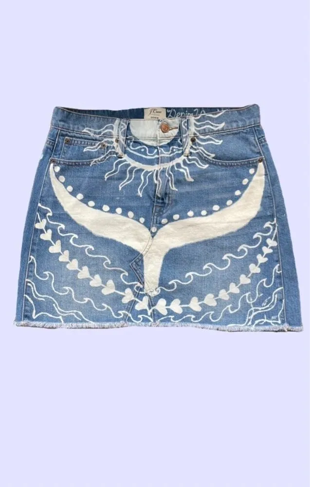 Wave Mandala Mini Skirt ~ J. Crew Women's Size 28/8