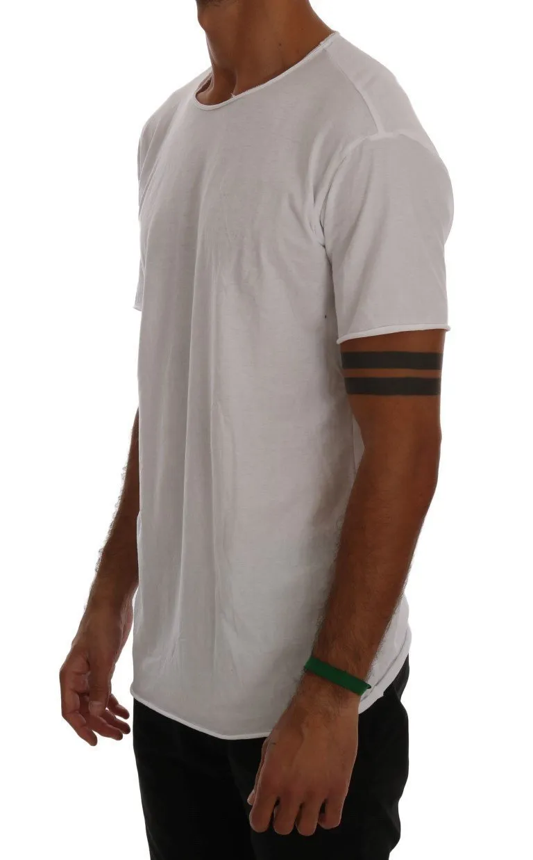 White Cotton Crew-neck T-Shirt