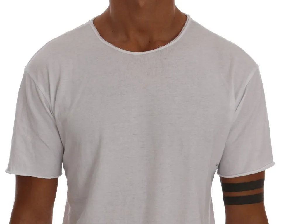 White Cotton Crew-neck T-Shirt