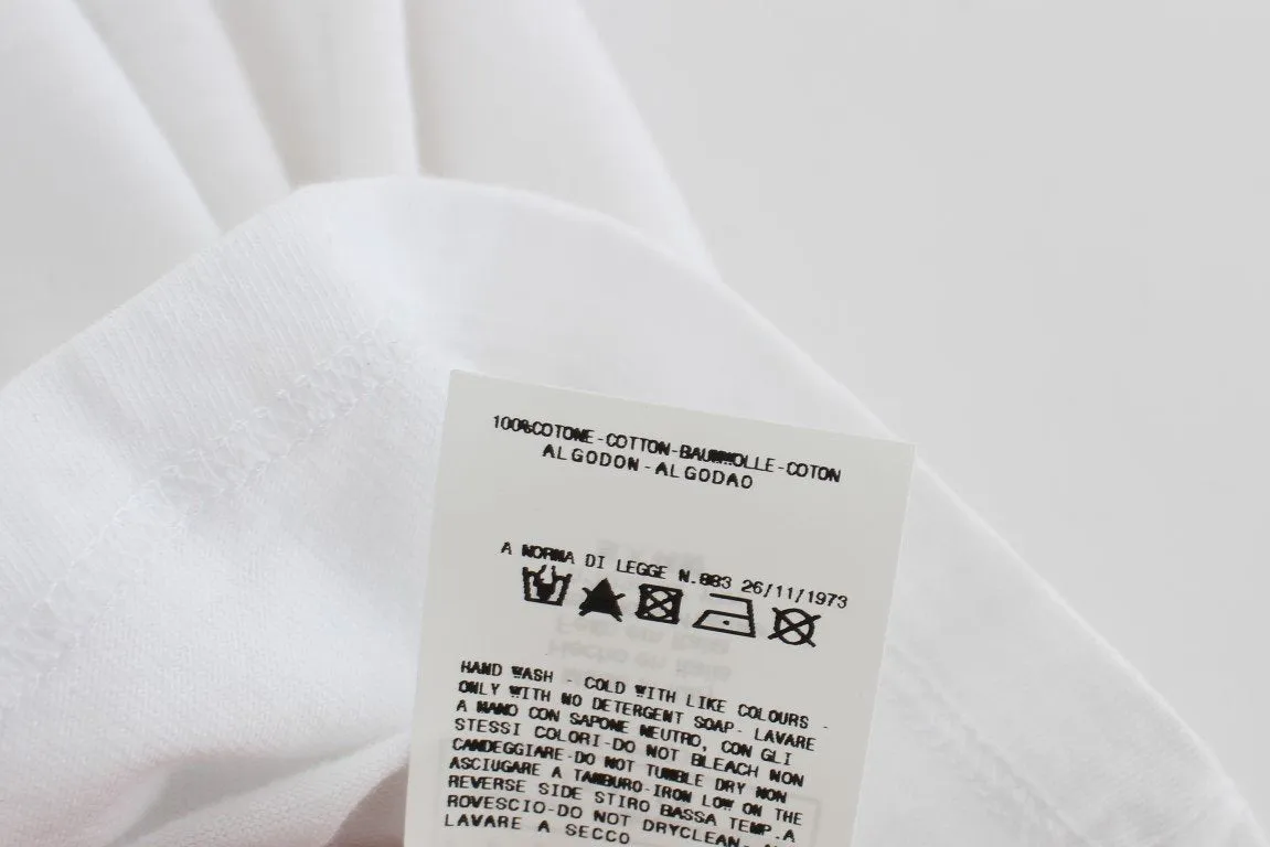 White Cotton Crewneck T-shirt