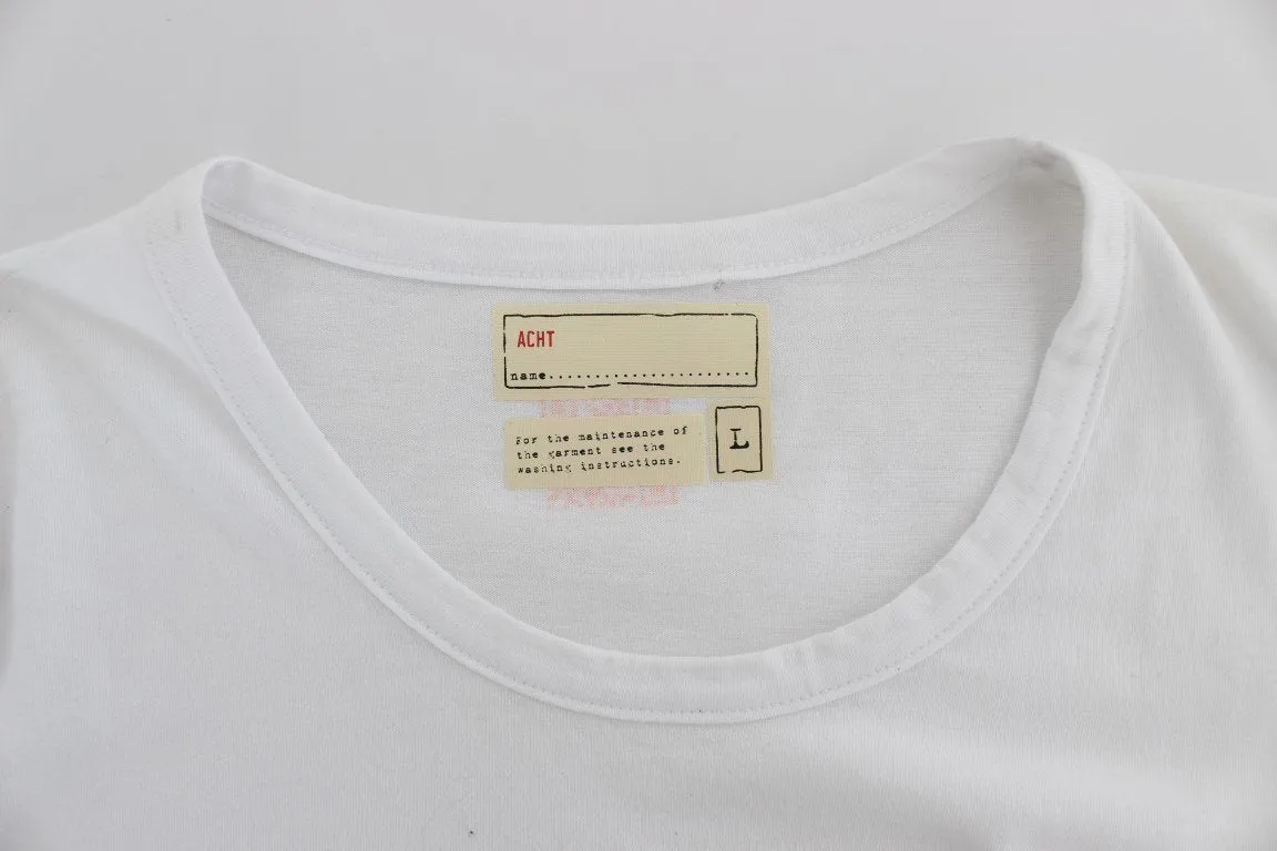 White Cotton Crewneck T-shirt