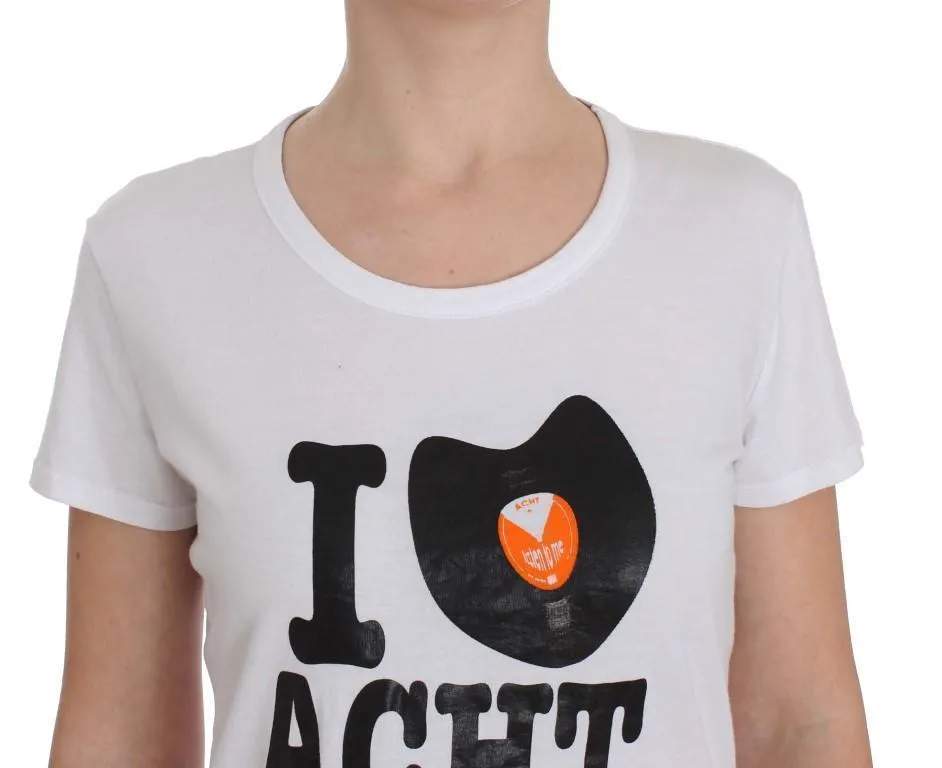 White Cotton Crewneck T-shirt