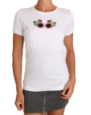 White Cotton #dgfamily T-shirt top