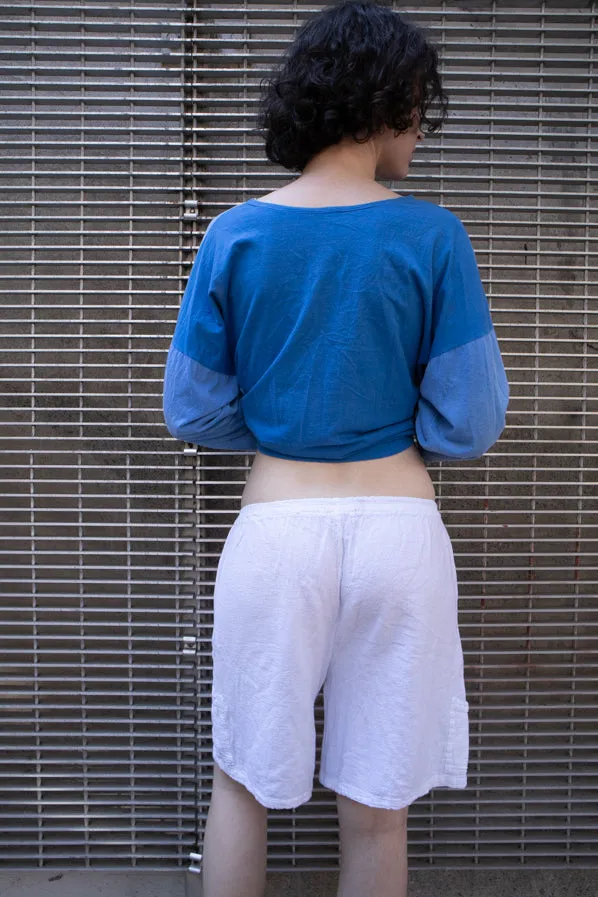 WHITE COTTON SHORTS