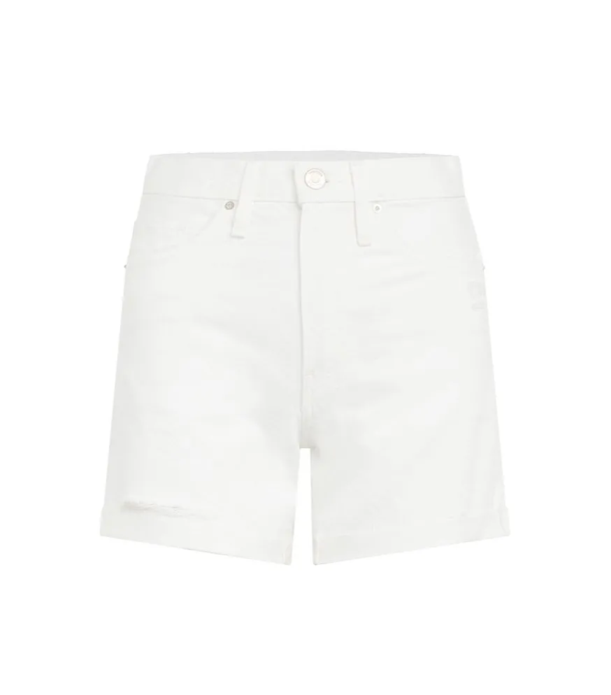 White devon high rise boyfriend short