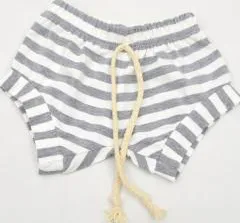 White/Gray Stripe Beach Bum Shorts
