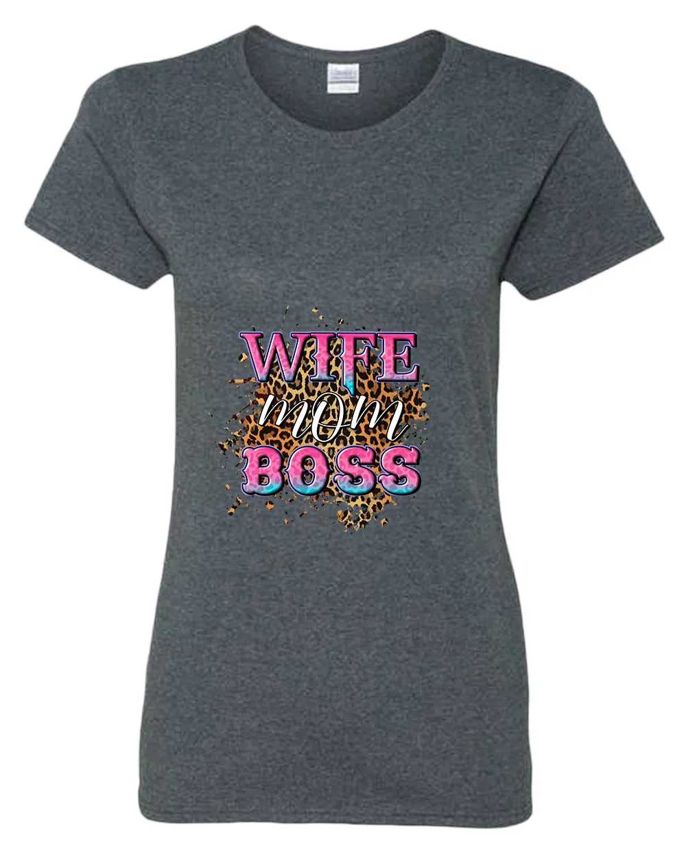 Wife Mom Boss t-shirt cheetah design