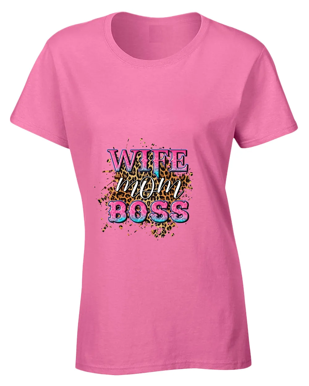 Wife Mom Boss t-shirt cheetah design