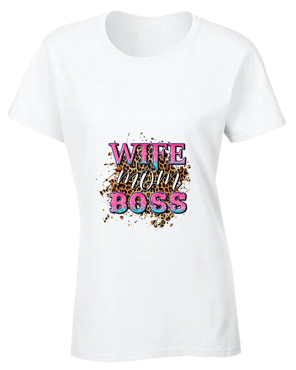 Wife Mom Boss t-shirt cheetah design