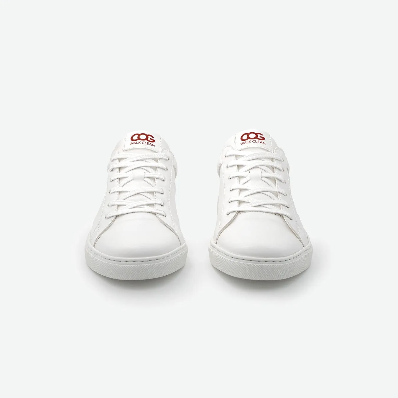 Winton Unisex Vegan Leather Sneakers | White & Red