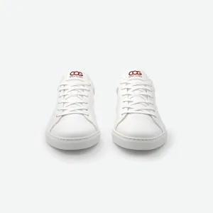 Winton Unisex Vegan Leather Sneakers | White & Red