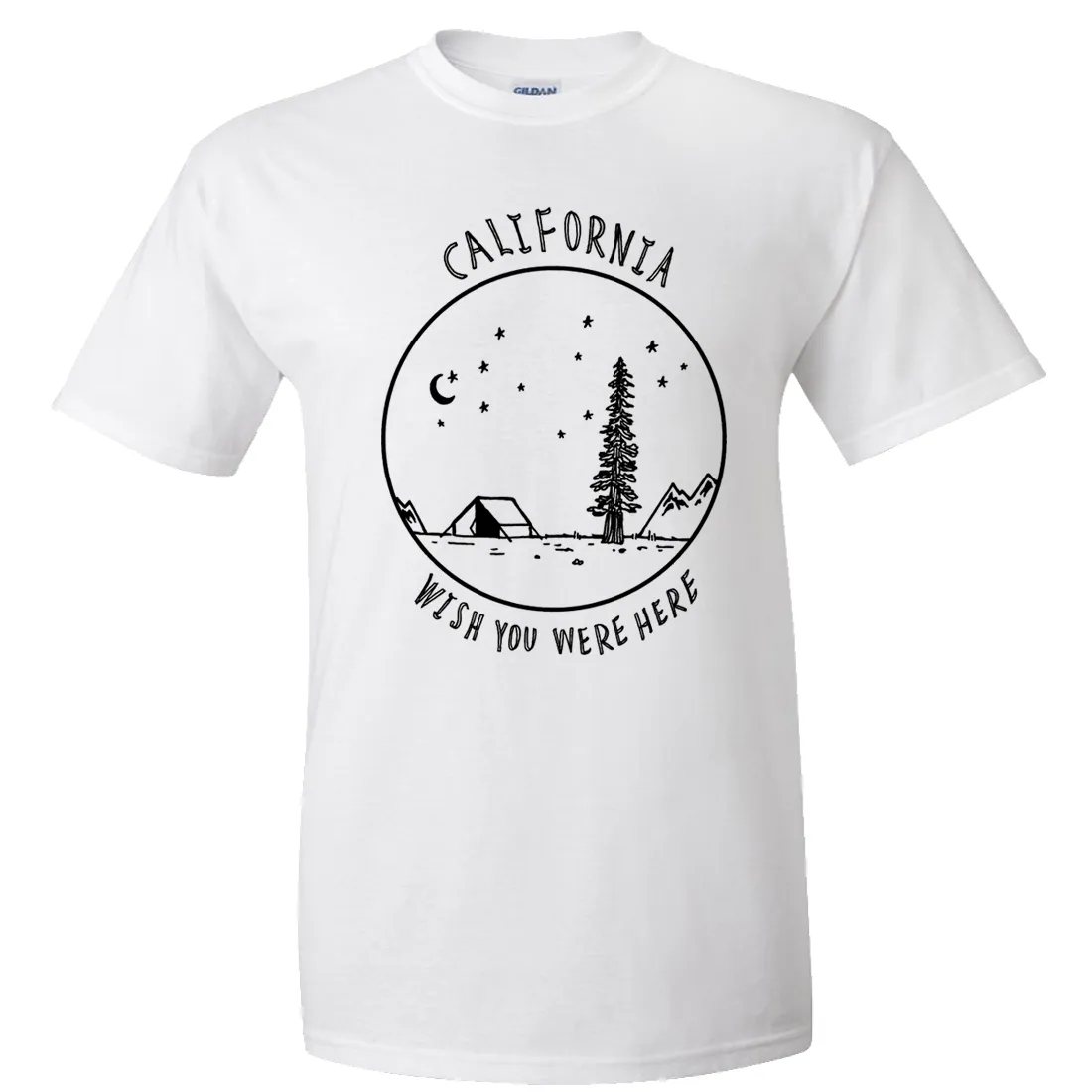Wish You Were Here Black Print Asst Colors T-shirt/tee