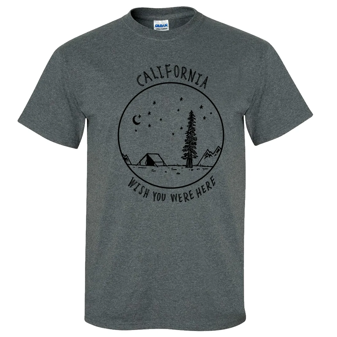 Wish You Were Here Black Print Asst Colors T-shirt/tee