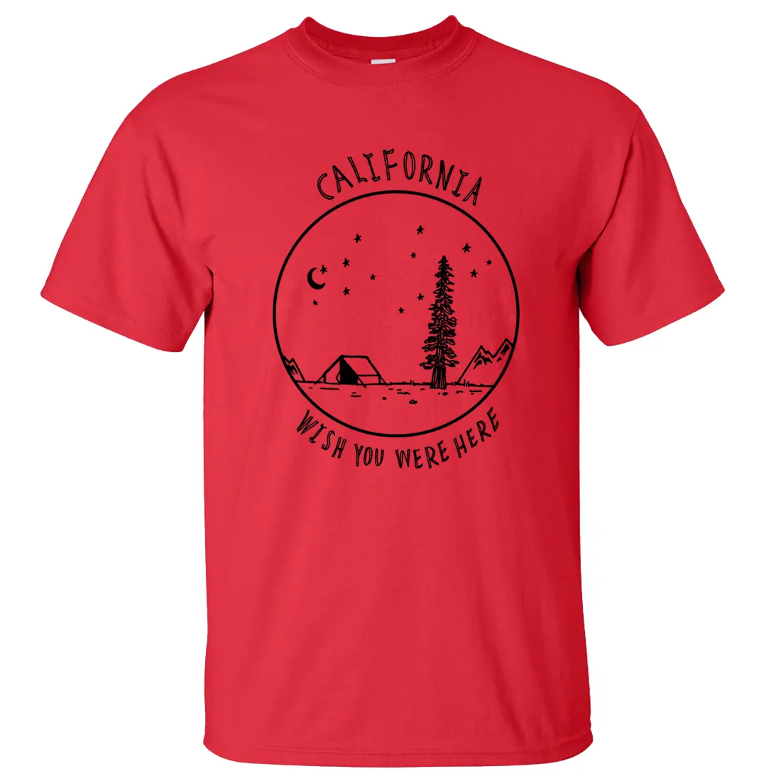 Wish You Were Here Black Print Asst Colors T-shirt/tee