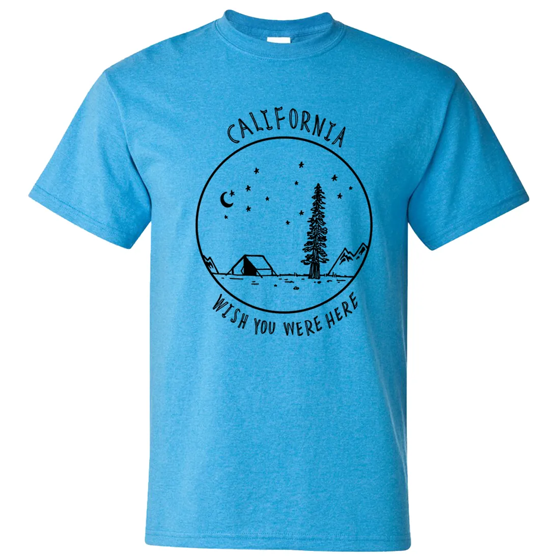 Wish You Were Here Black Print Asst Colors T-shirt/tee
