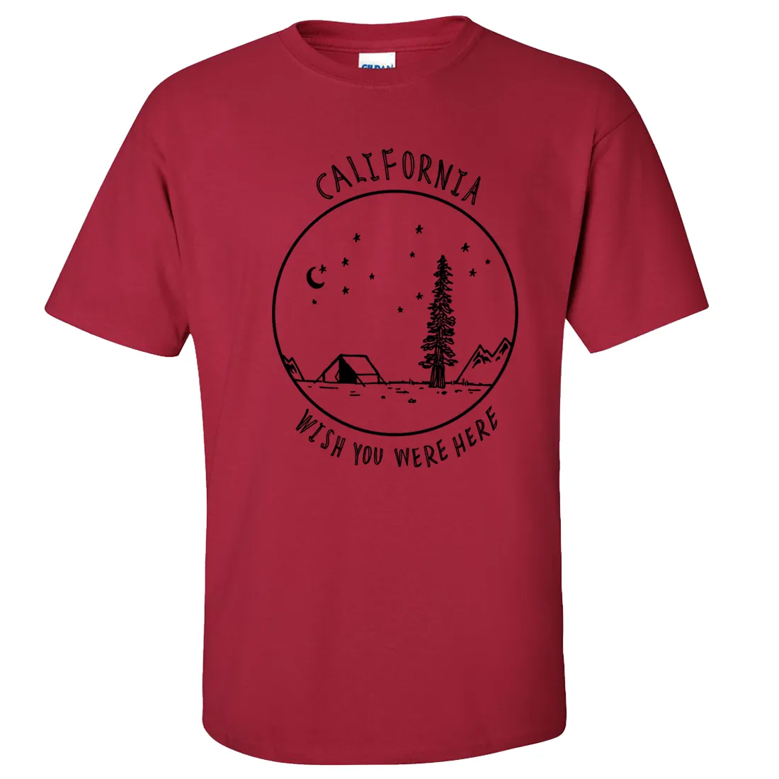Wish You Were Here Black Print Asst Colors T-shirt/tee