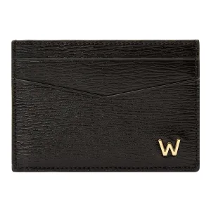 WOLF W Collection Leather Black Cardholder Case