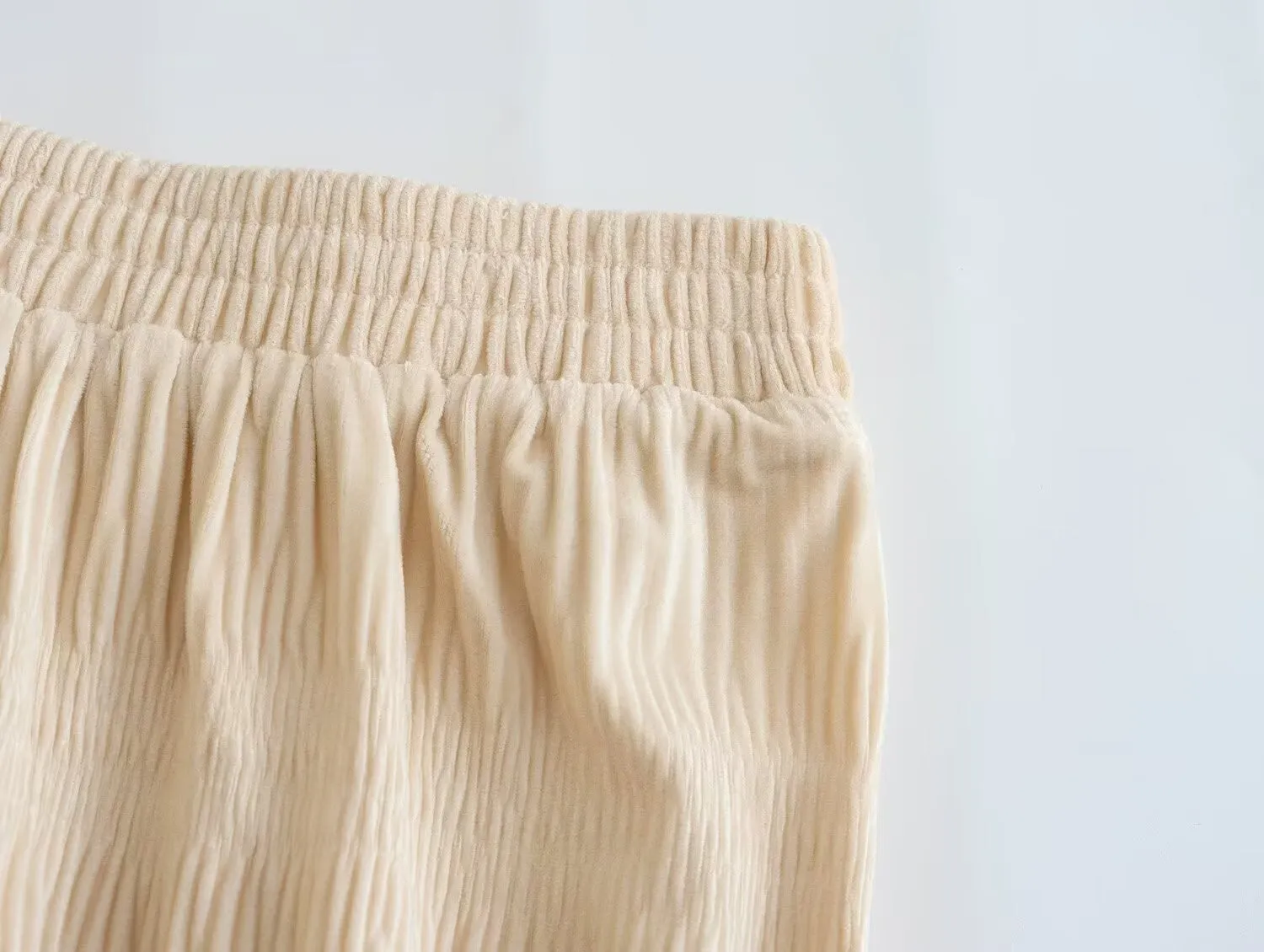 Women Smocked Elastic High-Rise Midi Skirt