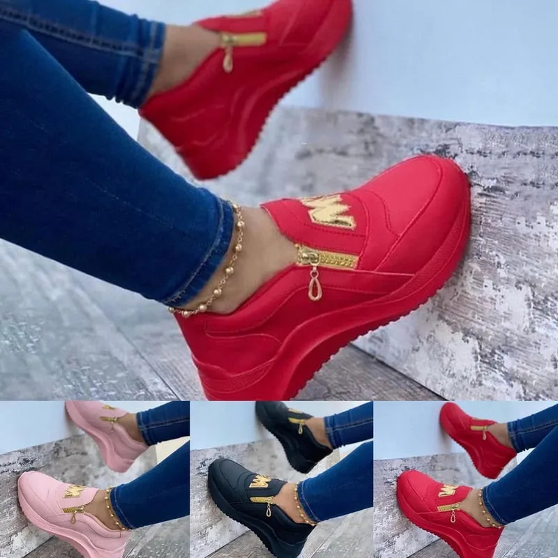Women Sport Shoes Thick Bottom Women Vulcanize