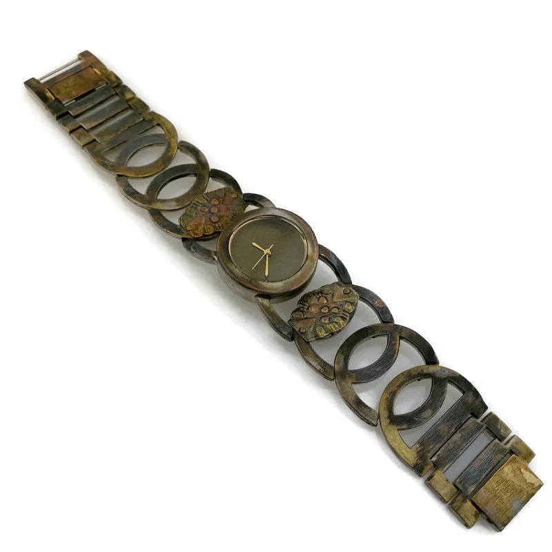 Women's Copper & brass Watch, Copper Dial