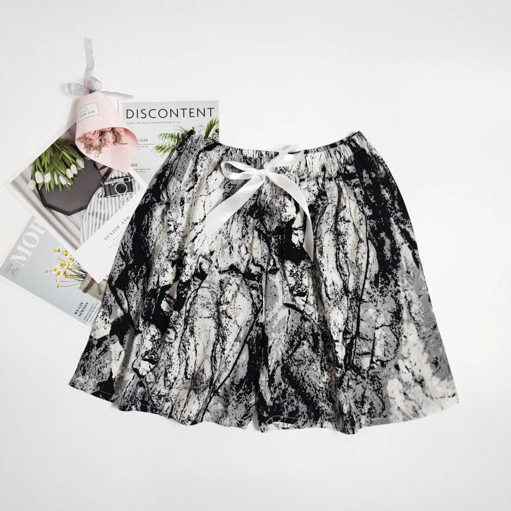 Women's Cotton Silk Shorts Plus Size Homewear Beach Pants