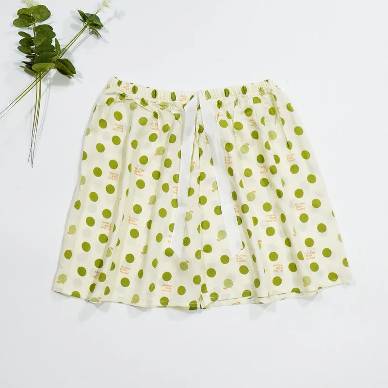 Women's Cotton Silk Shorts Plus Size Homewear Beach Pants