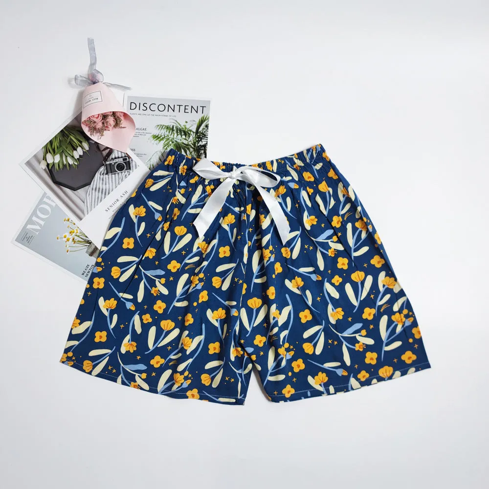 Women's Cotton Silk Shorts Plus Size Homewear Beach Pants