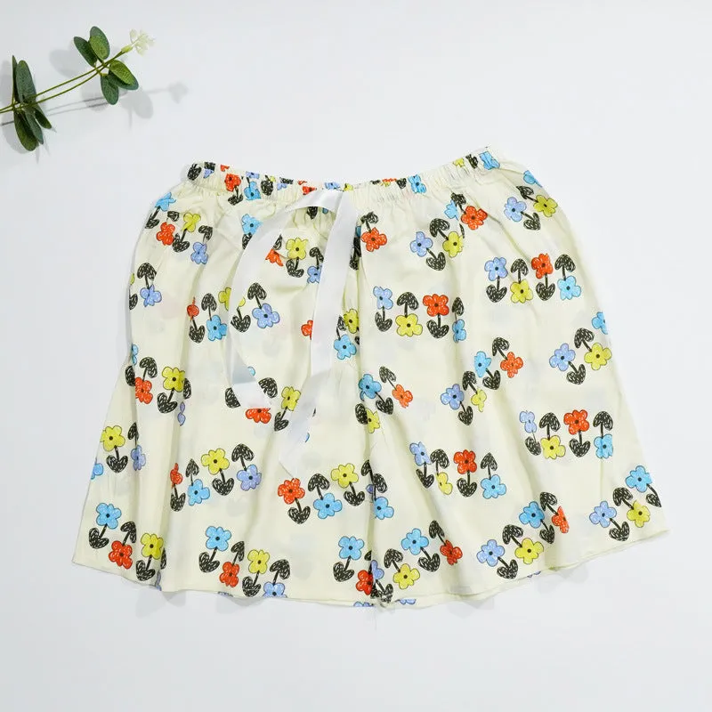 Women's Cotton Silk Shorts Plus Size Homewear Beach Pants