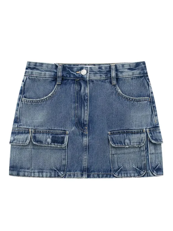 Women's Slim Fit Workwear Denim Skirt