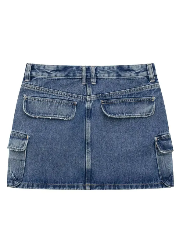 Women's Slim Fit Workwear Denim Skirt