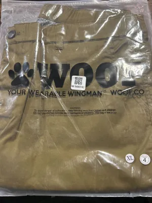 WOOF Commando-Safe Mesh-Lined Men's Short Chino Shorts - 4 inch - Polished Walnuts,xl