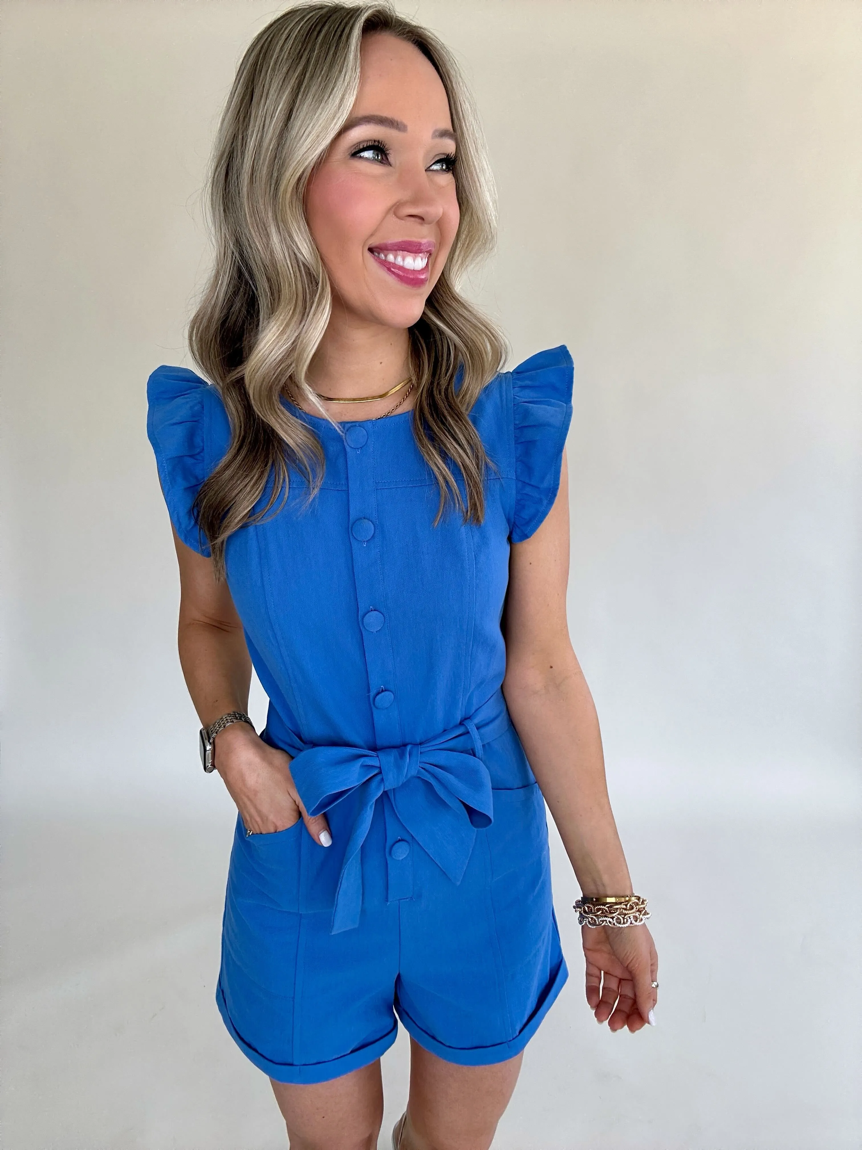 Worth Your While Ruffled Romper