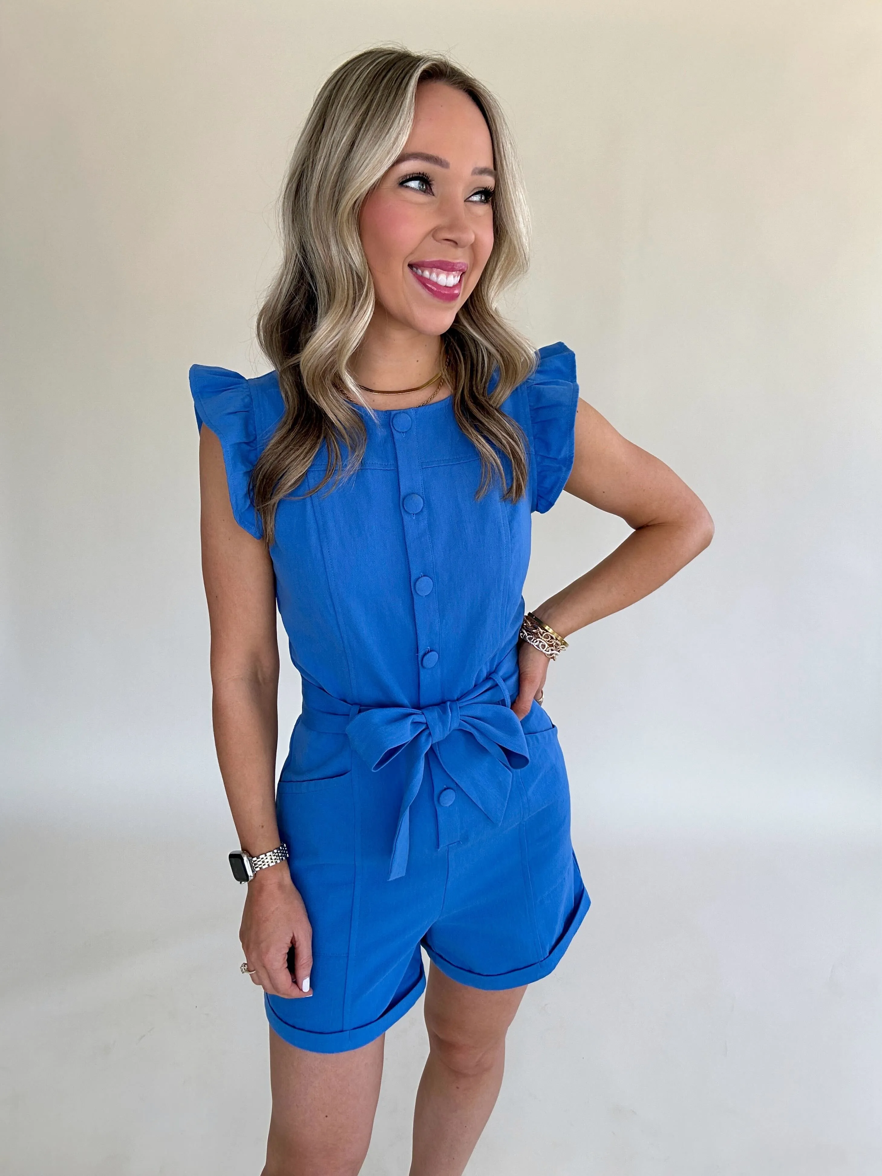 Worth Your While Ruffled Romper