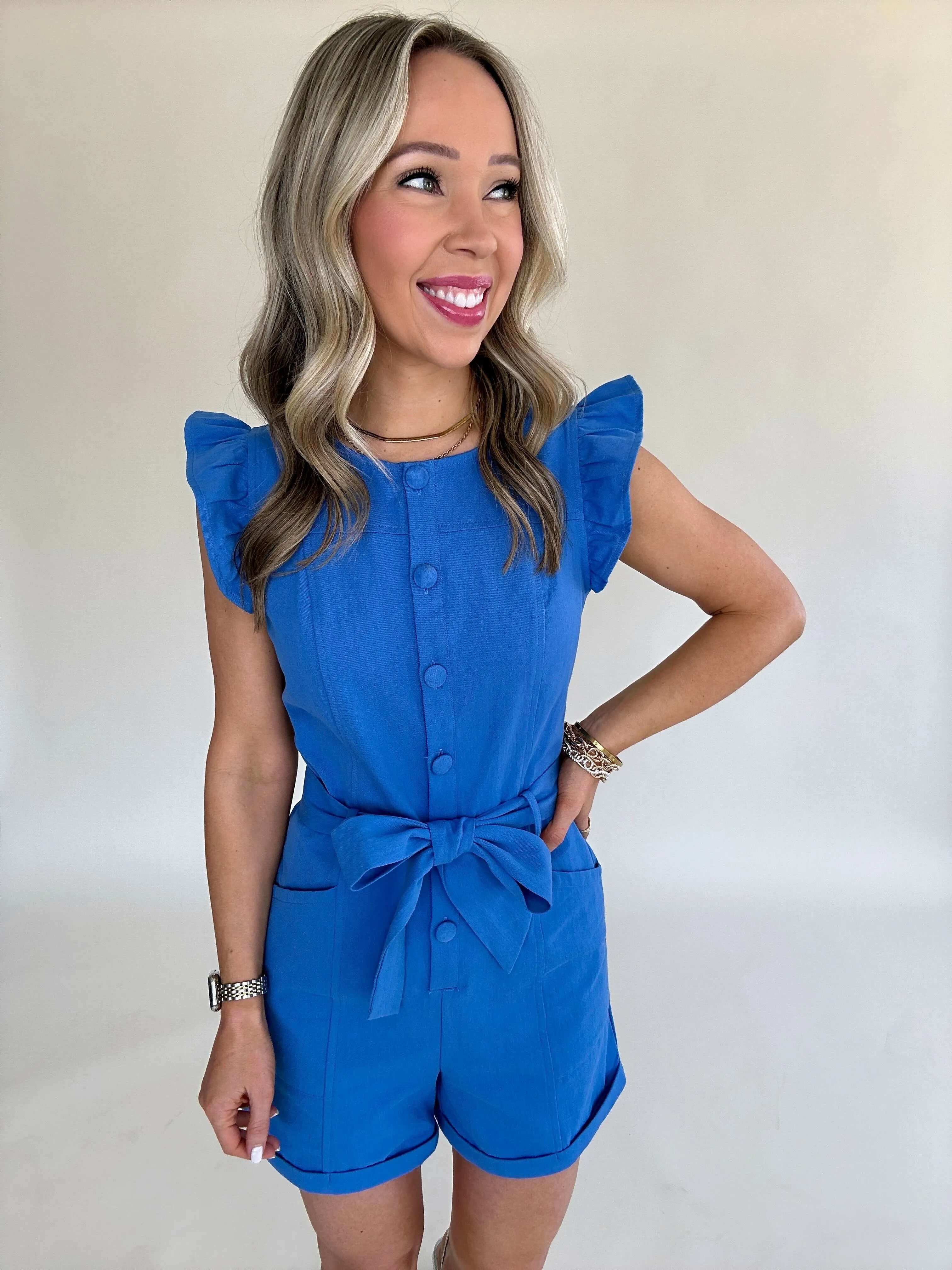Worth Your While Ruffled Romper