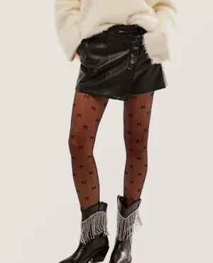 Wynne Vegan Mini Skirt Black