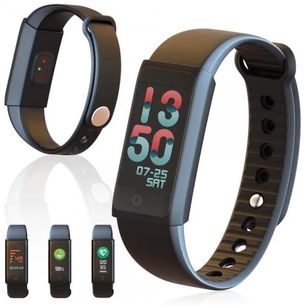 X6S Bluetooth Smart Bracelet Heart Rate Blood Pressure Monitor Wristband Black