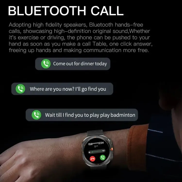 X7 1.51 inch IPS Screen Bluetooth Smart Watch Supports Healthy Monitoring(Black)