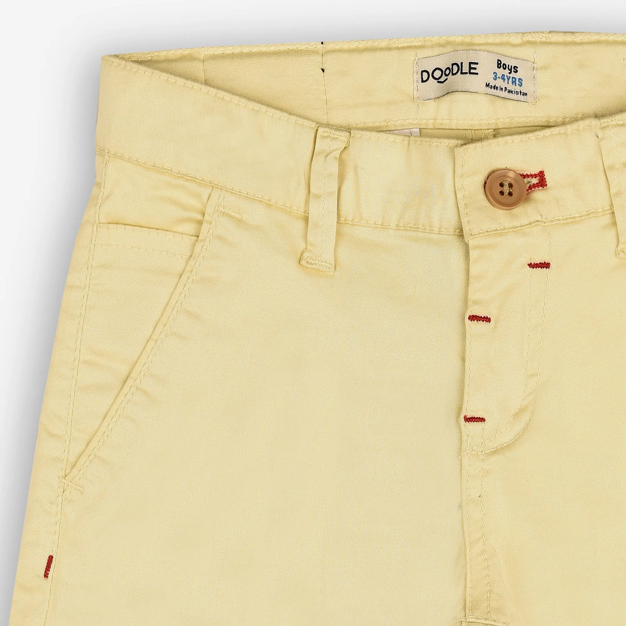 Yellow Cotton Shorts