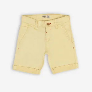 Yellow Cotton Shorts