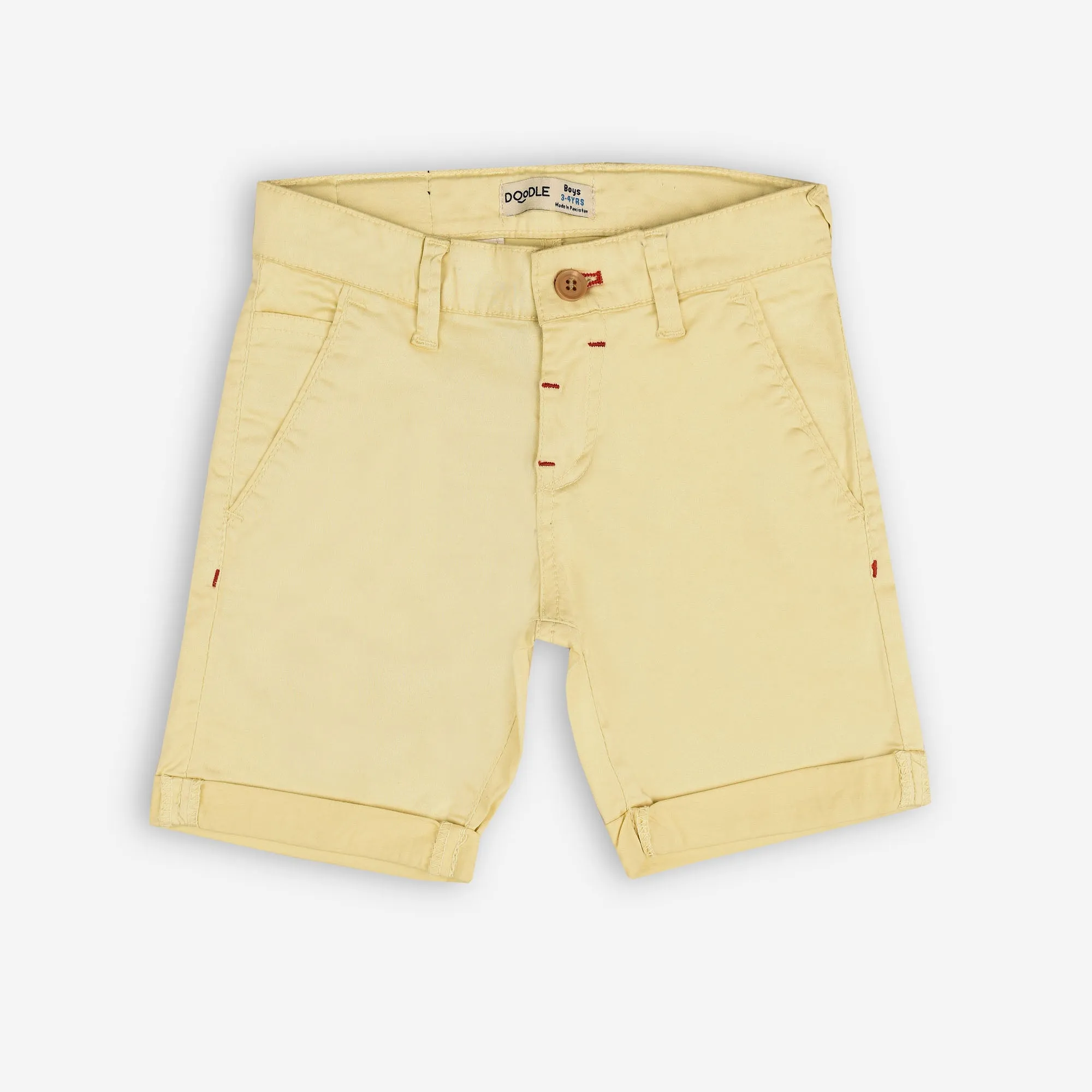 Yellow Cotton Shorts