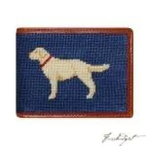 Yellow Lab Needlepoint Bi-Fold Wallet