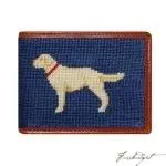 Yellow Lab Needlepoint Bi-Fold Wallet