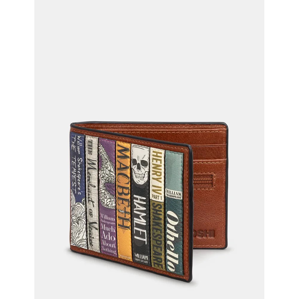 Yoshi Shakespeare Bookworm Brown Leather Wallet