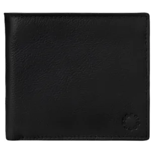 Yoshi Two Fold East West Black Leather Wallet