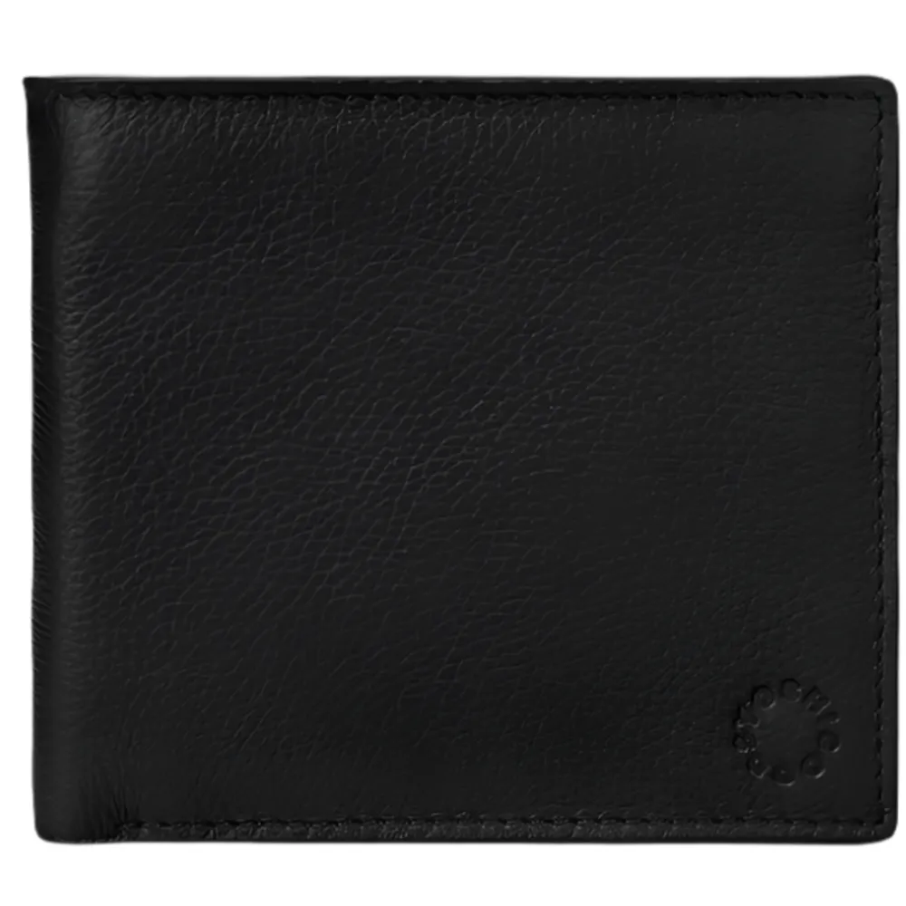 Yoshi Two Fold East West Black Leather Wallet