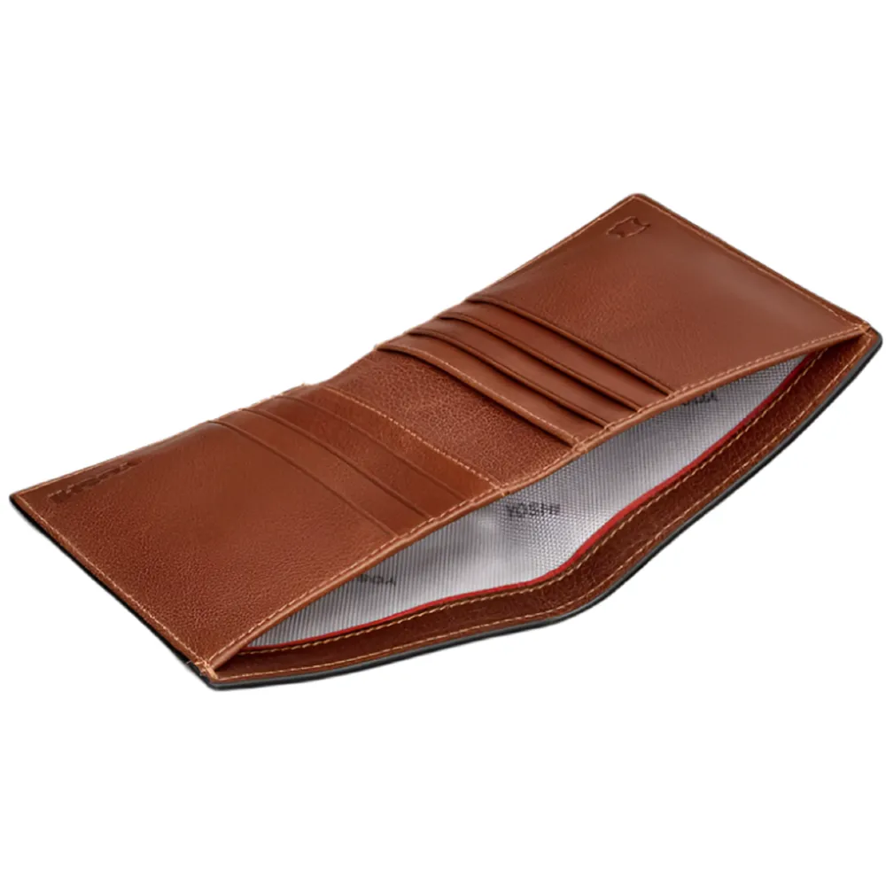 Yoshi Two Fold North South Brown Leather Wallet