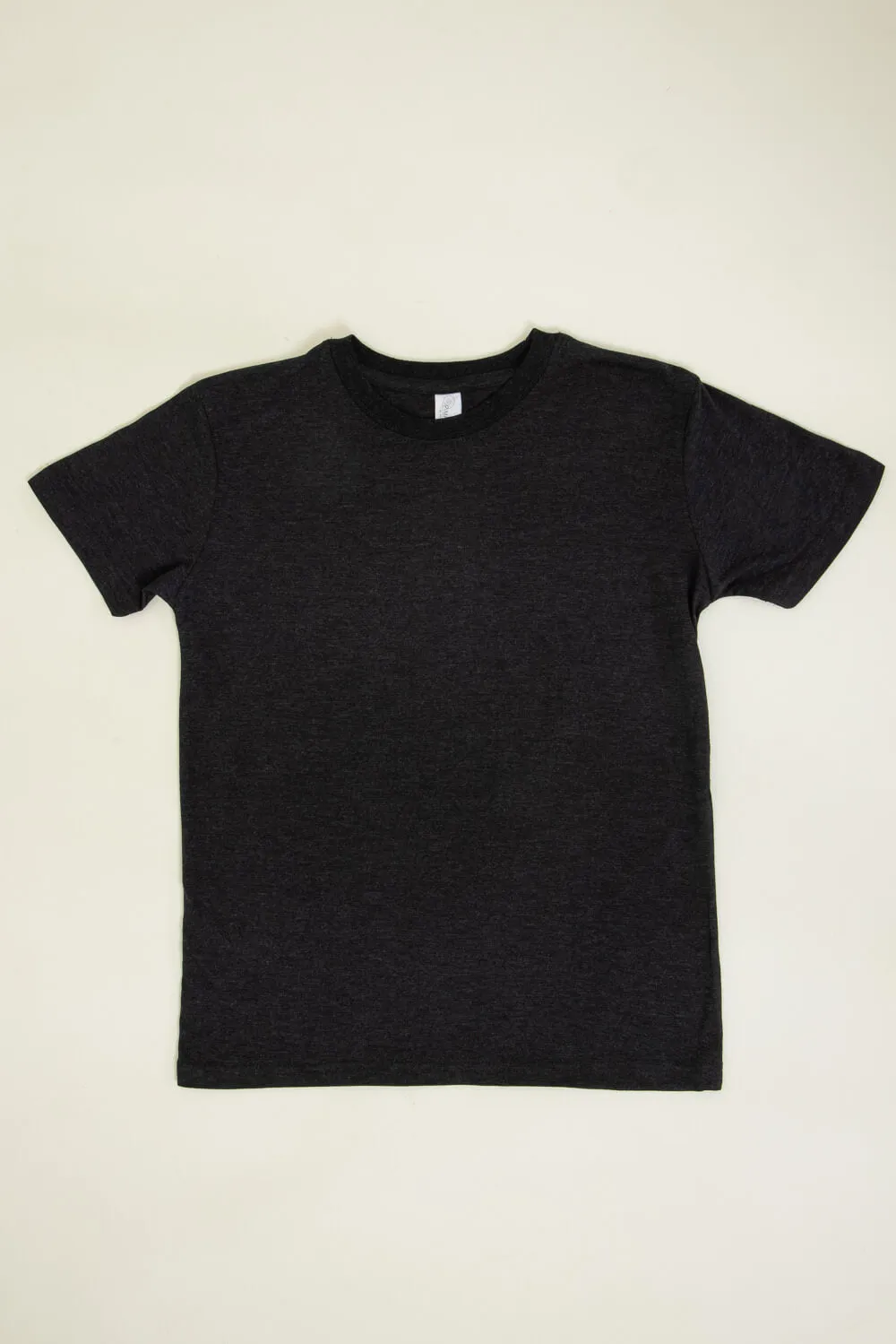 Youth Basic Crewneck T-Shirt for Boys in Black Heather | 9003-BLKHTHR