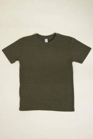 Youth Basic Crewneck T-Shirt for Boys in Green | 9003-GREEN